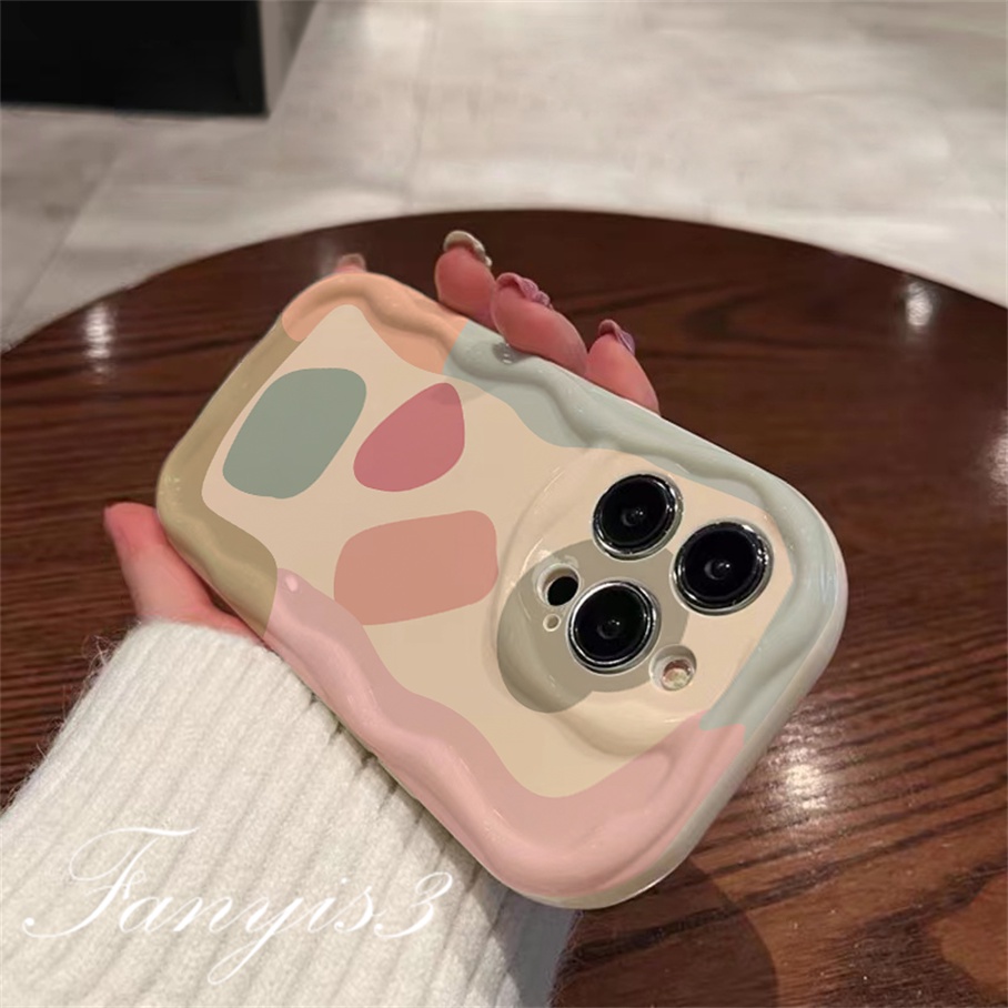 Redmi 12 12C A1 10C 10 10A 9 9A 9C 9T Note 12 12s 11s 10s 11 10 9s 9Pro Xiaomi Poco X3 X3NFC X3Pro 12 11Lite Colorful Geometric Graffiti Wavy Curved Edge Phone Case TPU Soft Cover