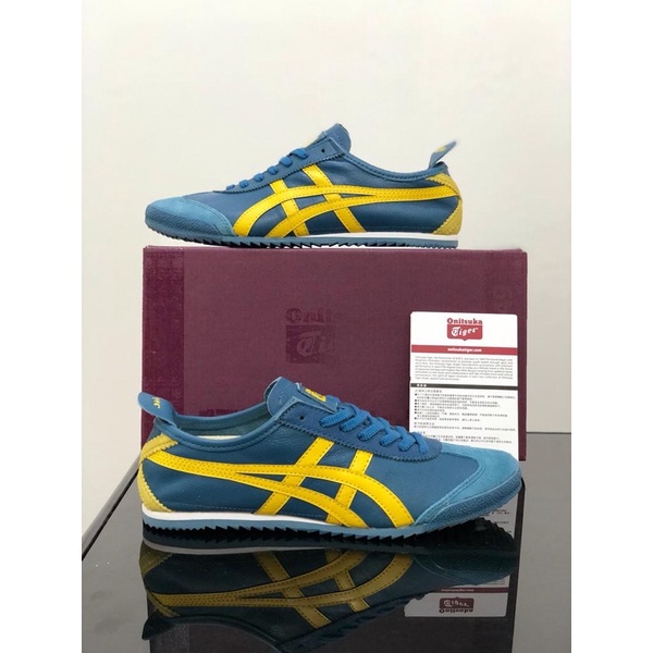 Sepatu 0nitsuka Tiger Deluxe Blue Yellow