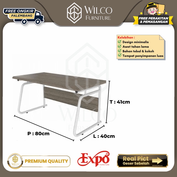 Meja Komputer Expo / Meja Laptop LD-6220 Kaki Besi / Meja Belajar Anak