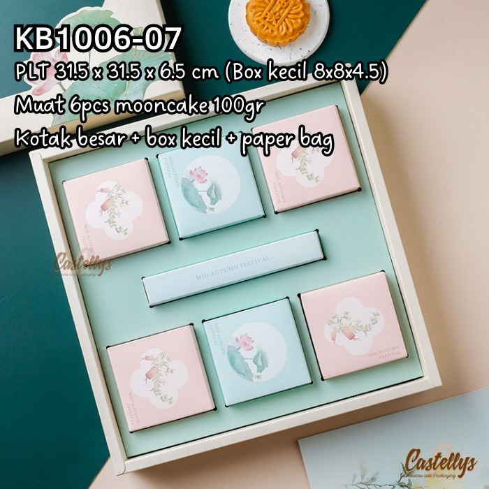 

3 SET Kotak Box Mooncake 100gr KB1006-07 + Paper Bag Kue Bulan Pia