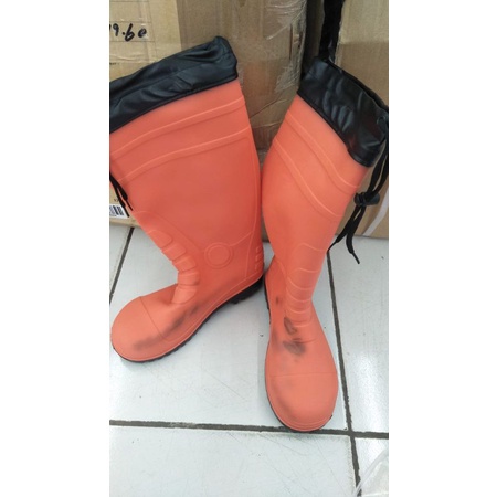 Clearance Krisbow Sepatu Boot Pvc Dengan Reflektor - Oranye