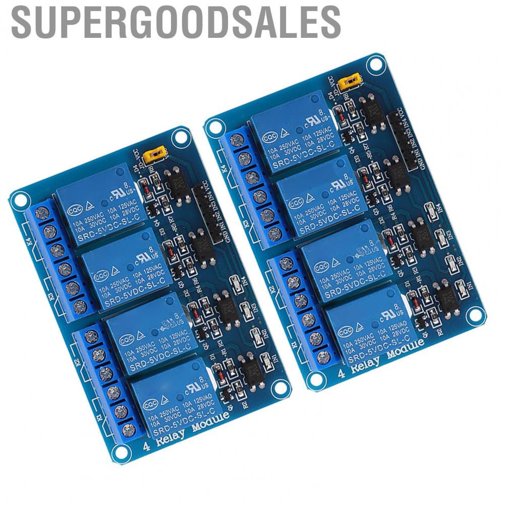 Supergoodsales Solid State Relay Module  5V 4 Channel Stable 2PCS Optocoupler Isolation for Home Intelligent Control
