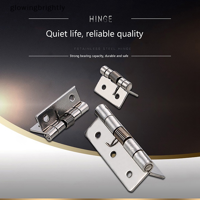 [glowingbrightly] Engsel Pegas Otomatis Stainless Steel 1 /1.5 /2 /2.5/3-inch Pintu Lemari Pakaian Hardware Dan Furniture Fitgs Mini Micro Hinge TFX