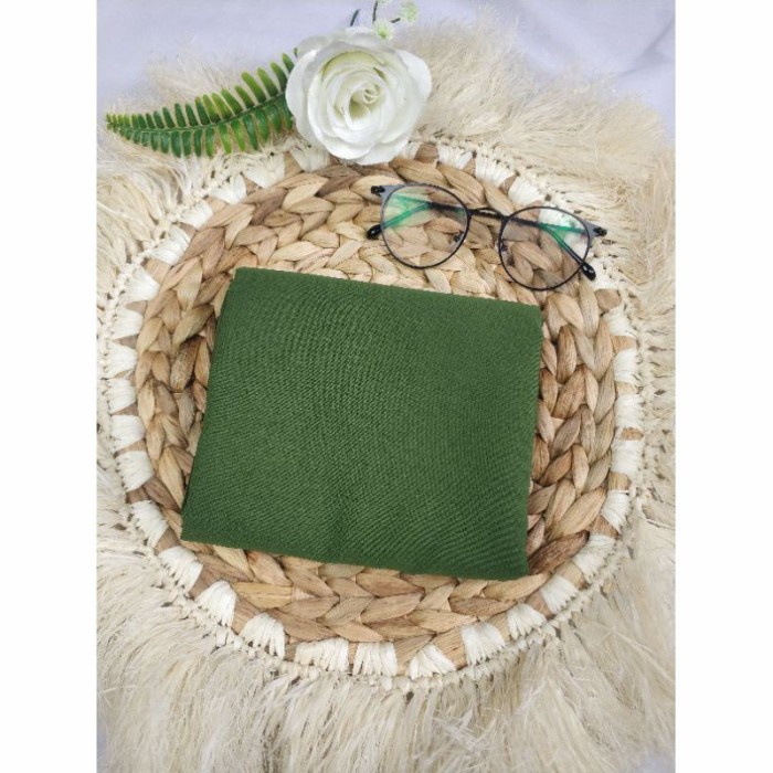 Sale WOLFIS HIJAB JILBAB SEGI EMPAT SYARI 130X130 BAHAN WOLFIS GRADE A - SEGI4 Army Termurah