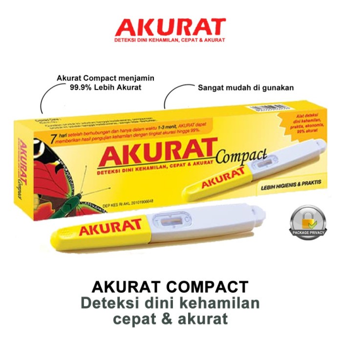 Tes pack test pek test kehamilan hamil Akurat dan sensitif compact