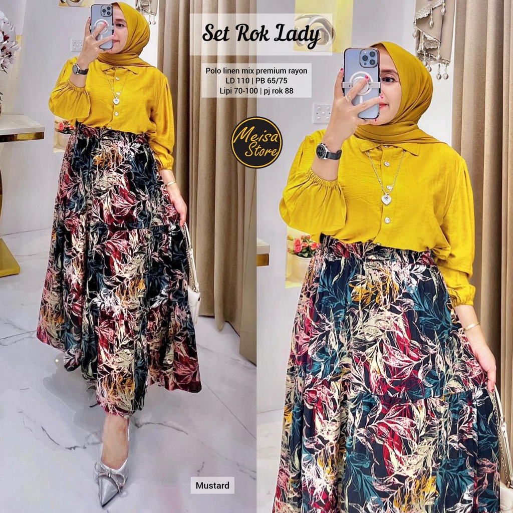 Setelan Rok Lady/ setelan wanita jumbo/ setelan wanita casual/ busana muslim wanita/baju kerja wanit