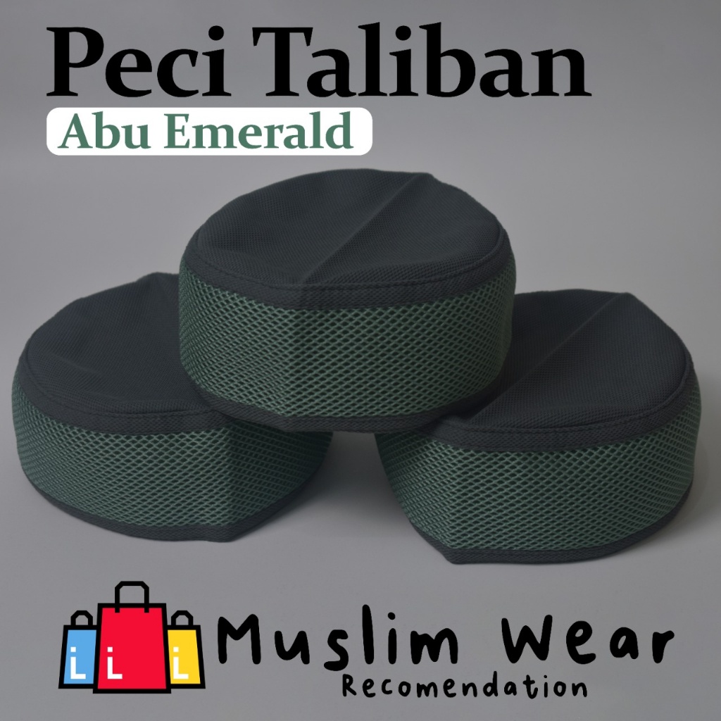 peci taliban type iqmal warna abu mix hijau harga terjangkau kualitas bagus aneka warna dan motif uk