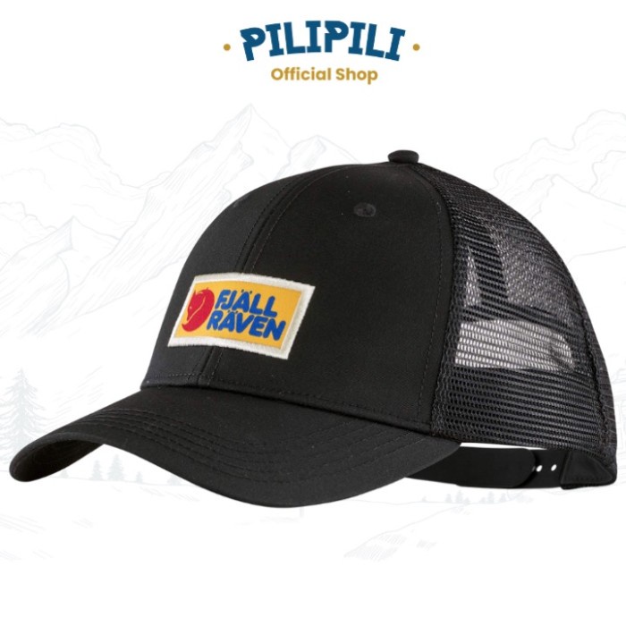 Fjallraven Vardag Langtradarkeps Topi Fjallraven Vardag Langtradarkeps Black Baseball Cap Pria Wanit