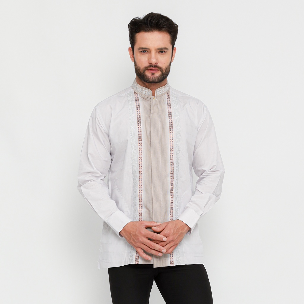 Baju Koko BHS Signature Abu Cream