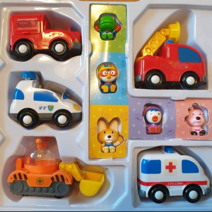 Pororo toys transportaion set 5 vcars