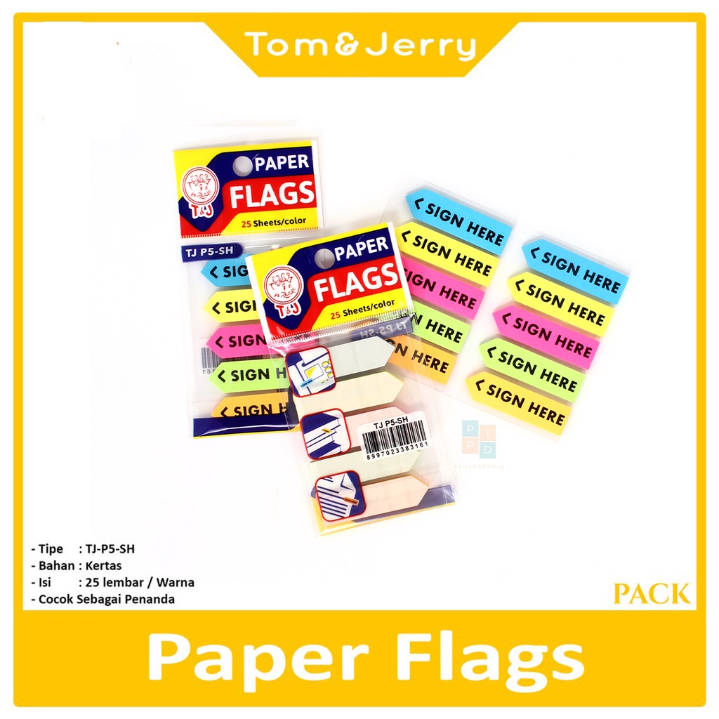 

TOM & JERRY - Label Kertas Flags TJ P5 SH Paper Flags - Pad