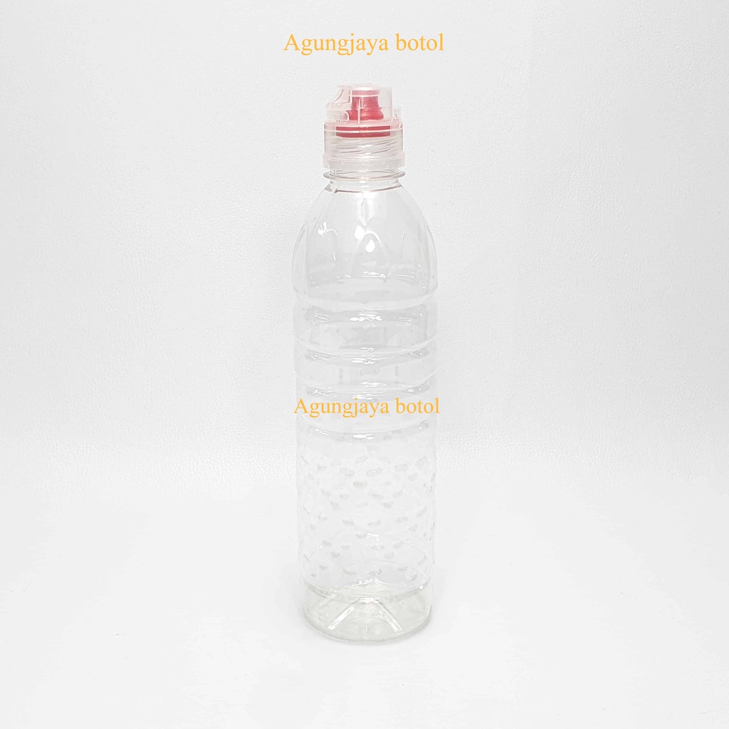 Botol Pet 600 ml Amdk Segitiga D Natural Tutup Aqua Exlusive / Botol Plastik / Botol Aqua / Botol Am
