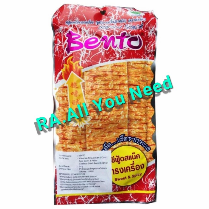 

Bento Seafood Snack Sweet & Spicy 24 gr