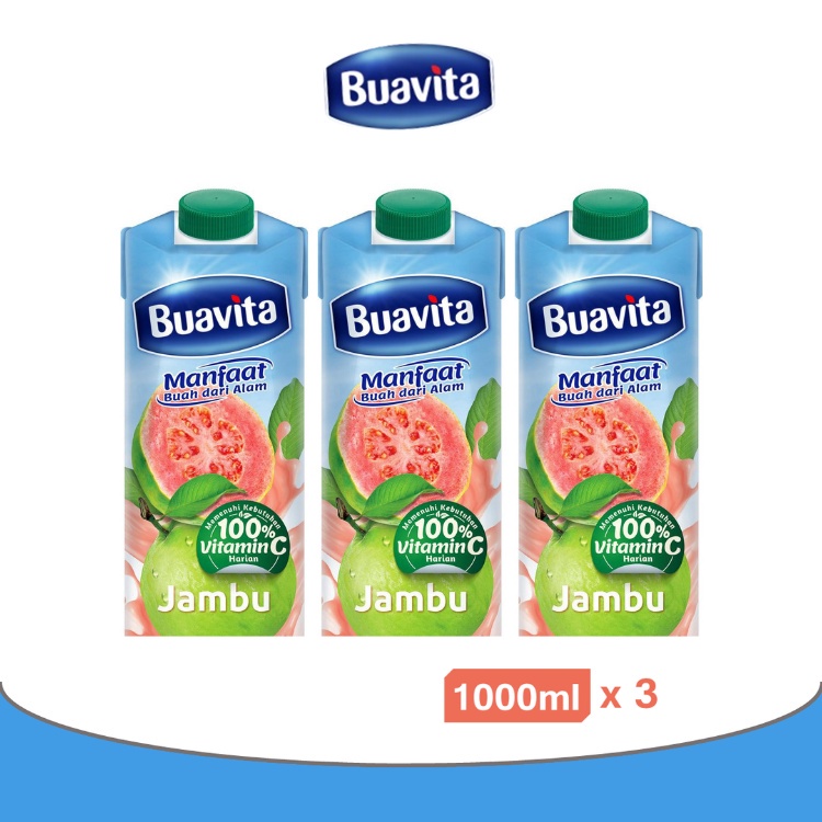 

Buavita Jus Buah Asli Jambu 1000ml Triplepack