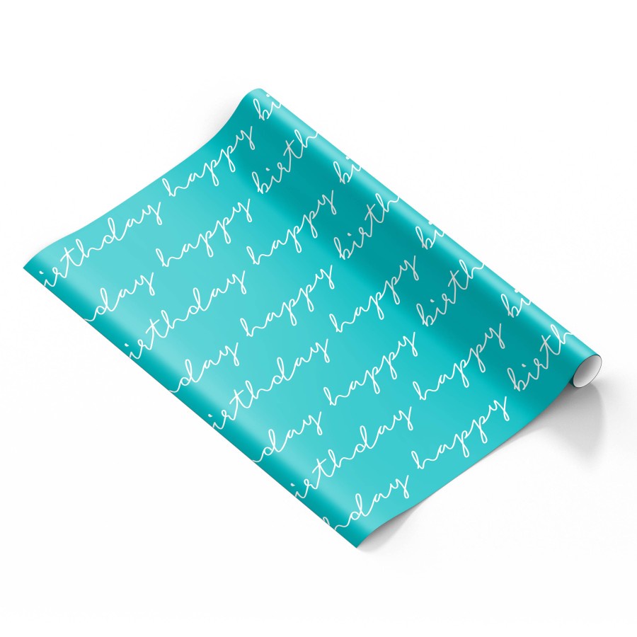 

Kertas Kado Premium Happy Birthday Biru Putih