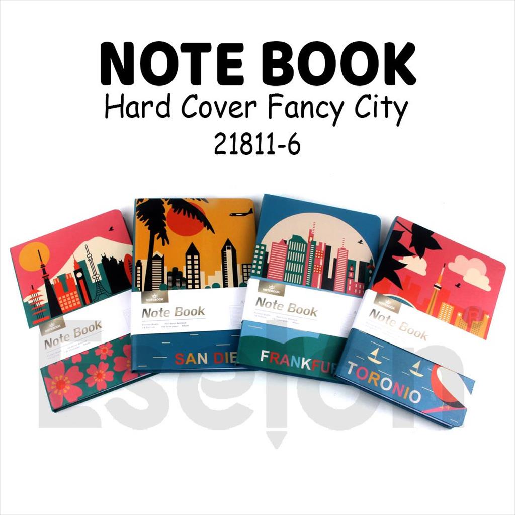 

Hard Cover Notebook A5 Fancy CITY 21811-6 / Notebook A5 96 Lembar