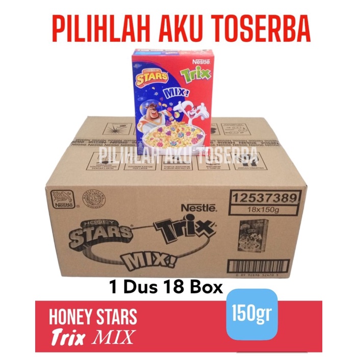 

Nestle cereal Honey Stars MIX TRIX 150 gr - ( HARGA 1 DUS isi 18 box )