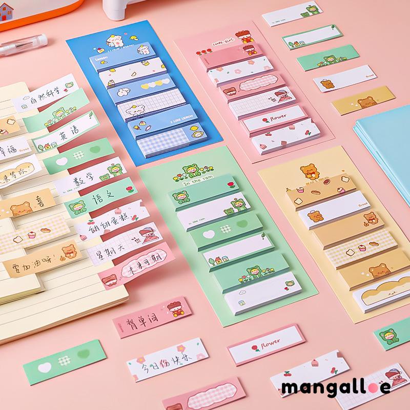 

✨COD Sticky Notes 6 Baris Karakter Lucu 120 Sheets Office Cute Note Kartun Siswa Kertas Bear Pembatas Buku Memo Stick Stationery Memo Pad -MG