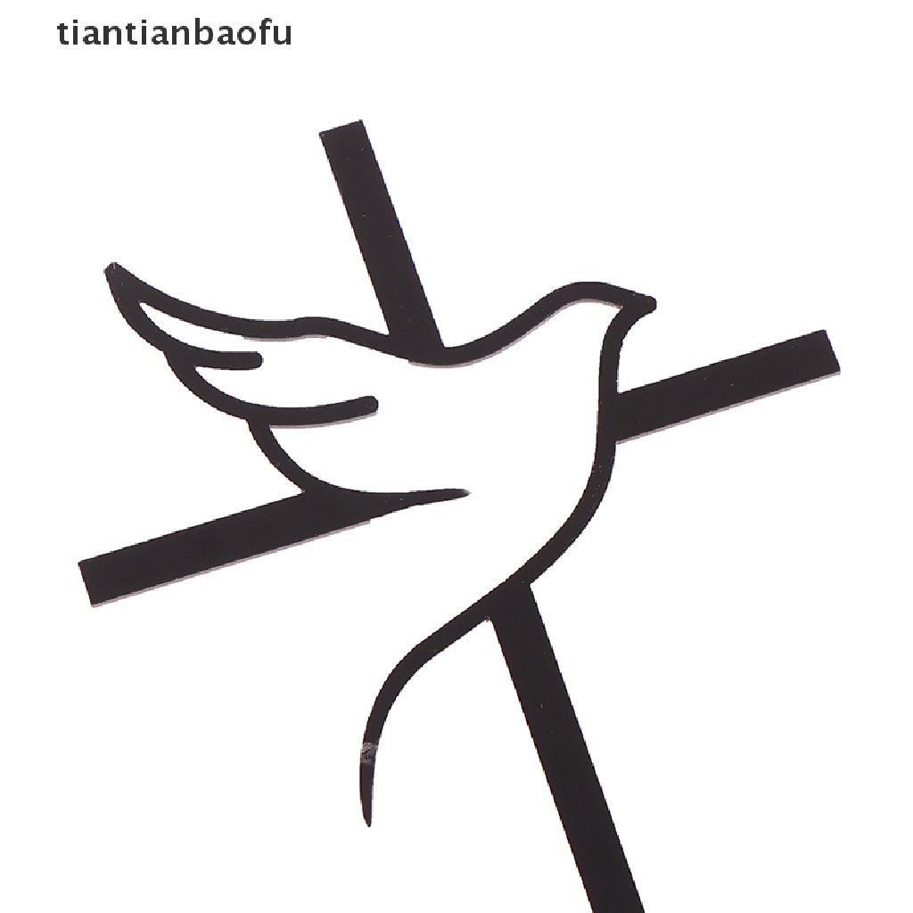 [tiantianbaofu] 1pc Peace Dove Cake Topper Baptisan Kue Komuni Akrilik Dekorasi Ulang Tahun Butik