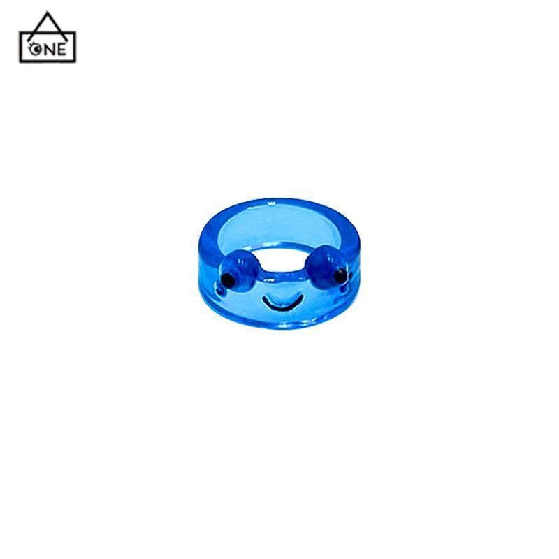 COD❤️Katak Resin Cincin Warna-warni Kepribadian Hewan Kartun Cincin Jari Lucu-A.one