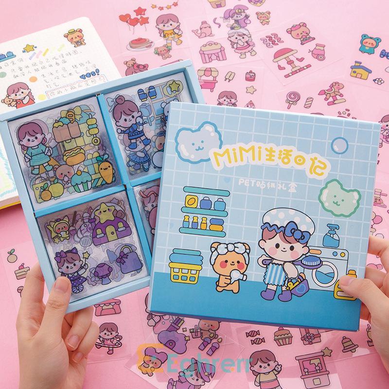 

✨EG-20 Lembar Stiker Motif Gadis Kartun Lucu/Sticker Momo Untuk Menghias Buku Gelas Air Dekorasi Diary Diy-Eghrerr