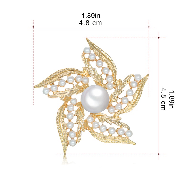 Mode Berputar Snowflake Bros Pin Desainer Perhiasan Pernyataan Bunga Korsase Aksesoris