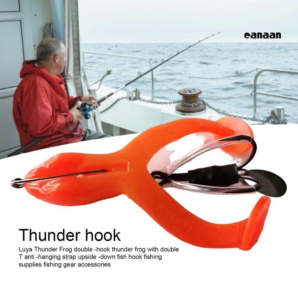 Cnn-lure Hook Tajam Penembus Tinggi Tahan Gigit Semua Air Yang Berlaku Menggoda Angling PVC Memancing Thunderfrog Kait Ganda Memancing Luar Ruangan