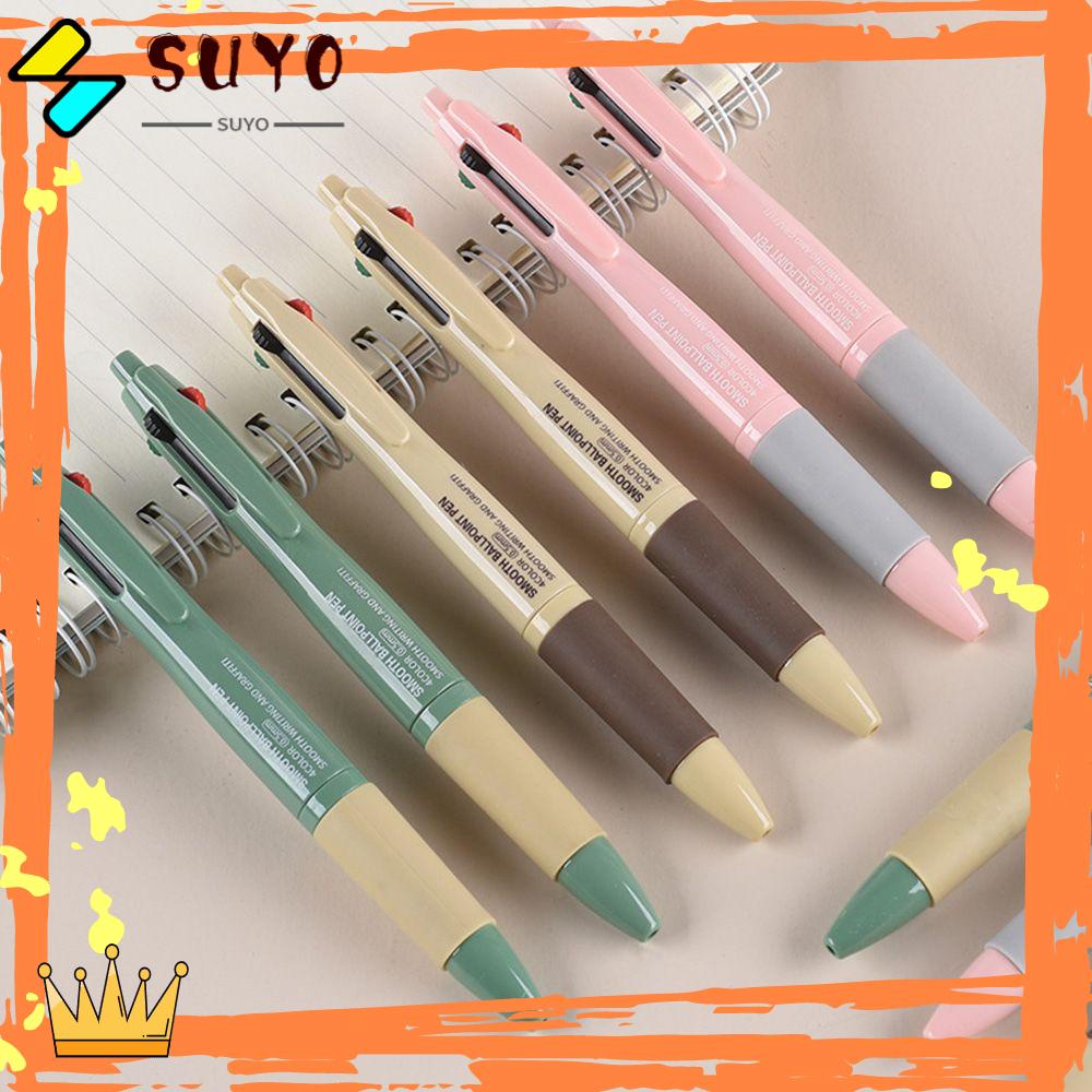 Suyo Multicolor Ballpoint Pen Novelty Office Supply Halus 0.5mm Gel Pen