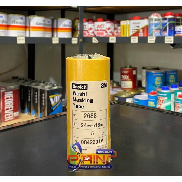 Masking Tape 3M 2688 Lakban Kertas Detailing 24mm x 18m Lem Kertas 3M