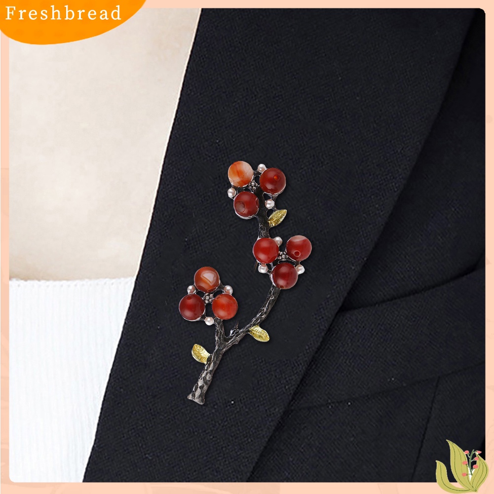 &lt; Freshbread &gt; Vintage Bunga Pohon Cabang Bros Pin Wanita Perhiasan Pesona Syal Jas Dekorasi Hadiah