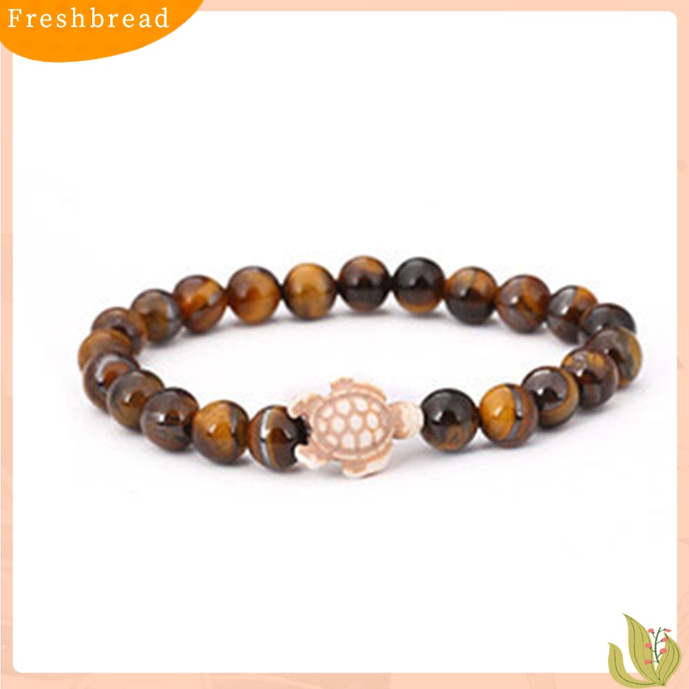 &lt; Freshbread &gt; Fashion Unisex Turtle Manik-Manik Batu Alam Pesona Gelang Bangle Perhiasan Hadiah