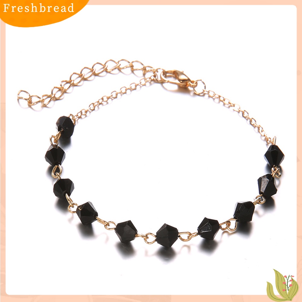 &lt; Freshbread &gt; 4Pcs/Set Wanita Multilayer Berongga Kompas Berlian Imitasi Manik-Manik Gelang Rantai Tenis