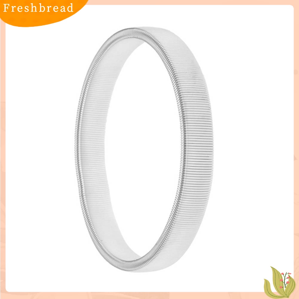 &lt; Freshbread &gt; Sederhana Pria Musim Semi Manset Bartender Bangle Elastis Gelang Cincin Logam Gelang