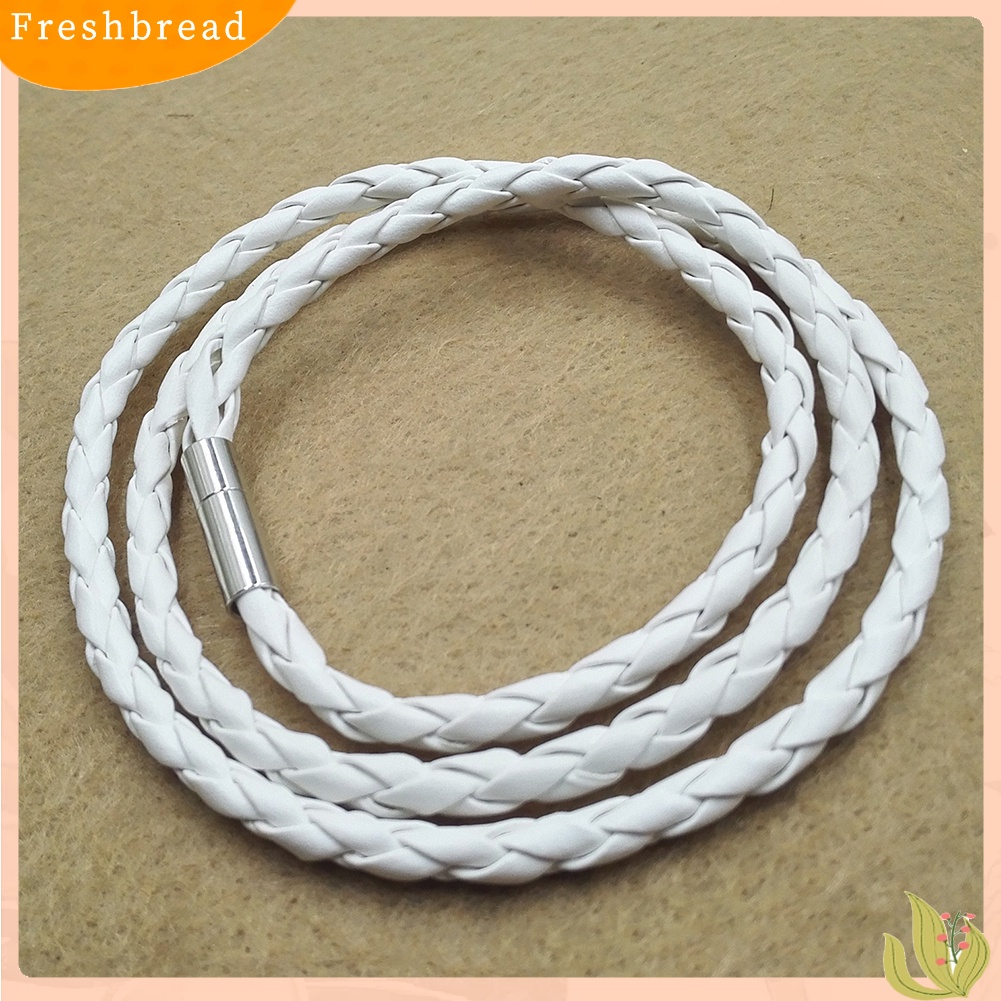 &lt; Freshbread &gt; Vintage Wanita Pria Multilayer Braided Leather Cuff Bangle Wristband Gelang Hadiah