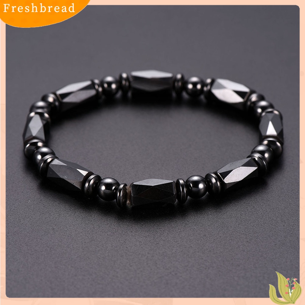 &lt; Freshbread &gt; Unisex Fashion Faux Hematite ic Manik-Manik Gelang Rantai Dekorasi Perhiasan Hadiah