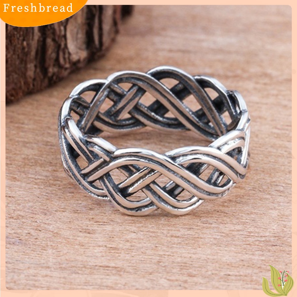 &lt; Freshbread &gt; Vintage Infinity Intertwined Cross Knot Finger Cincin Wanita Band Perhiasan Pesta