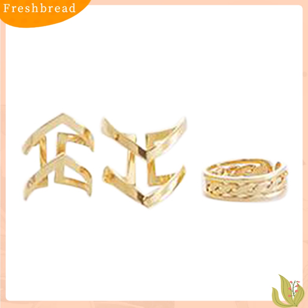 &lt; Freshbread &gt; 3Pcs/Set Fashion Wanita Panah Berongga Midi Buku Jari Terbuka Cincin Band Hadiah