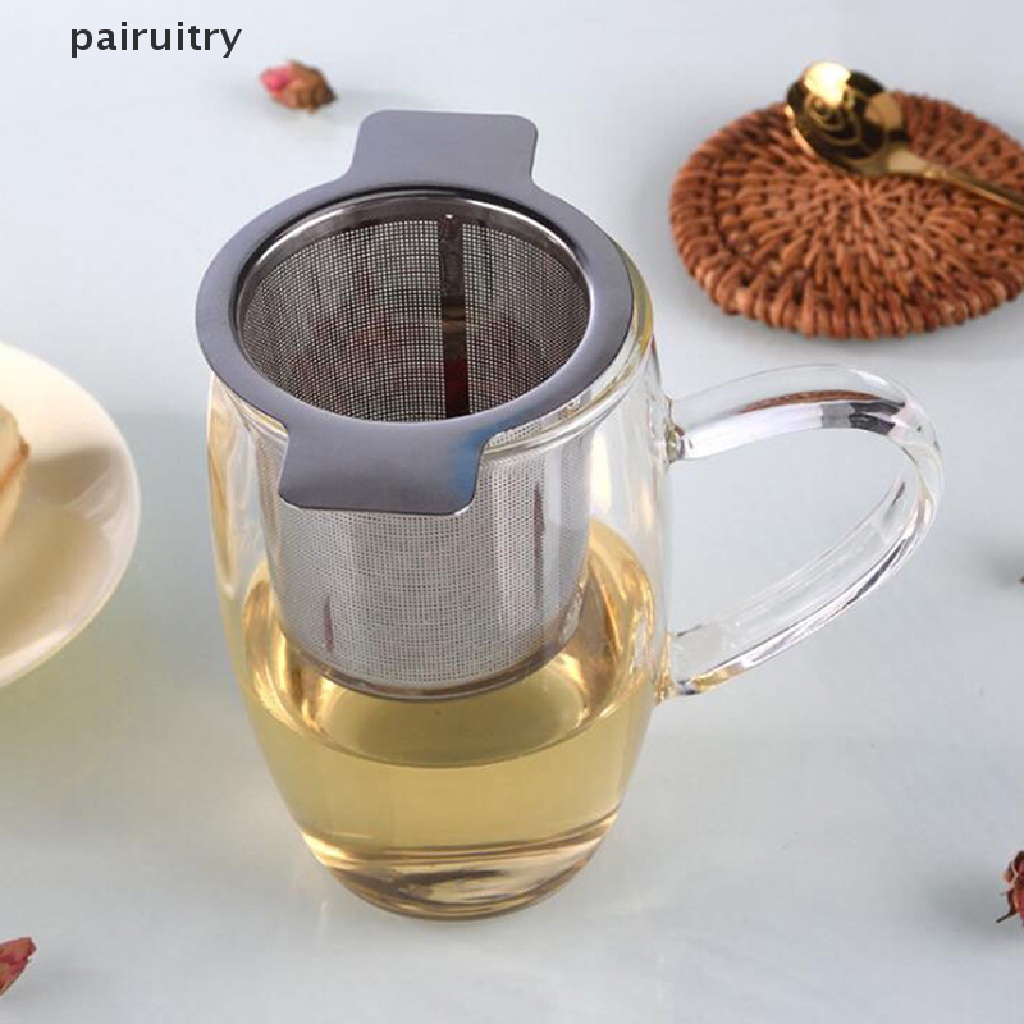 Prt Stainless Steel Mesh Tea Infuser Metal Cup Strainer Saringan Daun Longgar Tanpa Tutup  Prt