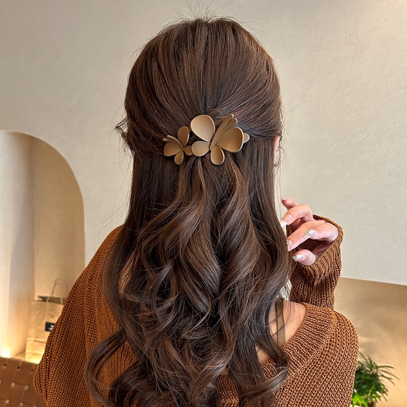 Ins Populer Butterfly Flower Hair Clip Korea Hiasan Kepala Klip Busur Untuk Wanita Perempuan