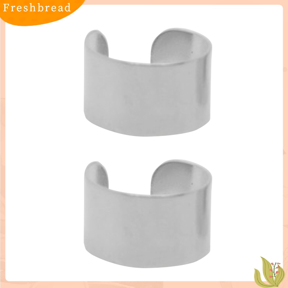 &lt; Freshbread &gt; 1pasang Sederhana Manset Telinga Clip-on Non Piercing Anting Wanita Punk Perhiasan Pesta