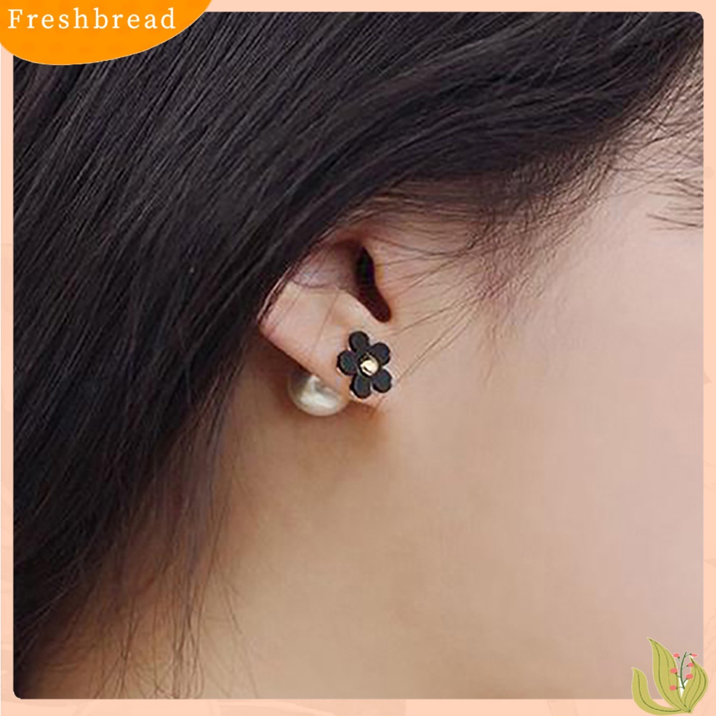 &lt; Freshbread &gt; Ear Studs Desain Bunga Lucu Dua Sisi Indah Ear Studs Bunga Untuk Pernikahan