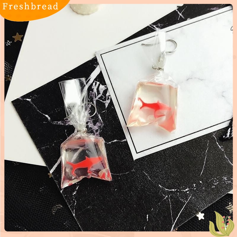 &lt; Freshbread &gt; Ikan Mas Lucu Bentuk Kantong Air Menjuntai Kait Anting Pesona Wanita Perhiasan Hadiah