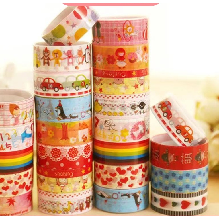 Isolasi Karakter Gliter/Solatip Motif Lucu 1 Pcs