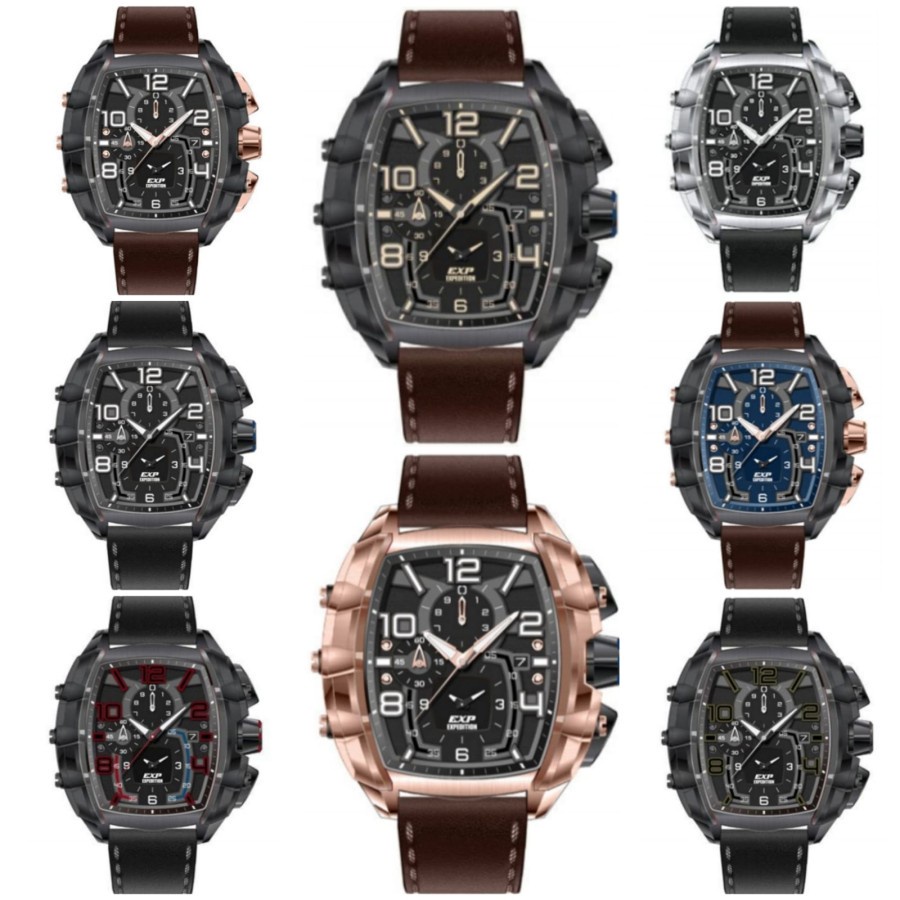 Jam Tangan Pria Expedition 6822 / E 6822 / E6822 Leather Original Garansi 1 Tahun