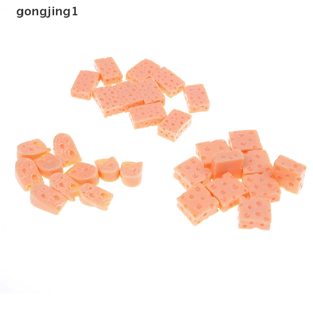 Ggg 10pcs 3d Simulasi Keju resin Miniatur Seni Pasokan diy Dekoratif craft ID