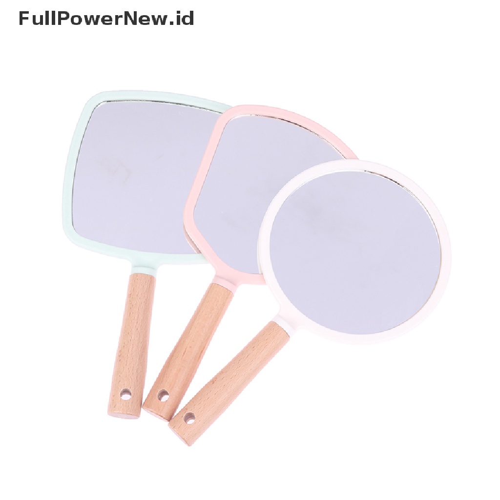 Power Cermin Rias Portable Dengan Gagang Cermin Kosmetik Cermin Rias Salon ID