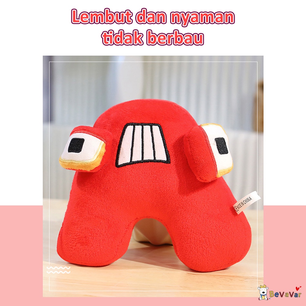 BEVAVAR Mainan Boneka Bantal Desain 26 Huruf Alfabet Lore Legendary Bahan Plush Untuk Edukasi Anak
