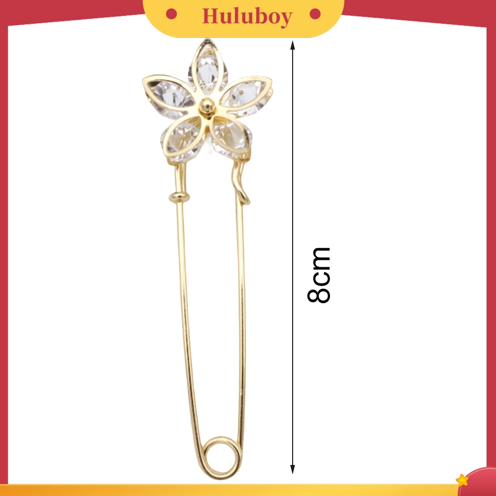 {Ready Stock} Bentuk Bunga Anti Ekspos Wanita Bros Pin Bersinar Berlian Imitasi Mutiara Imitasi Peniti Aksesoris Kostum