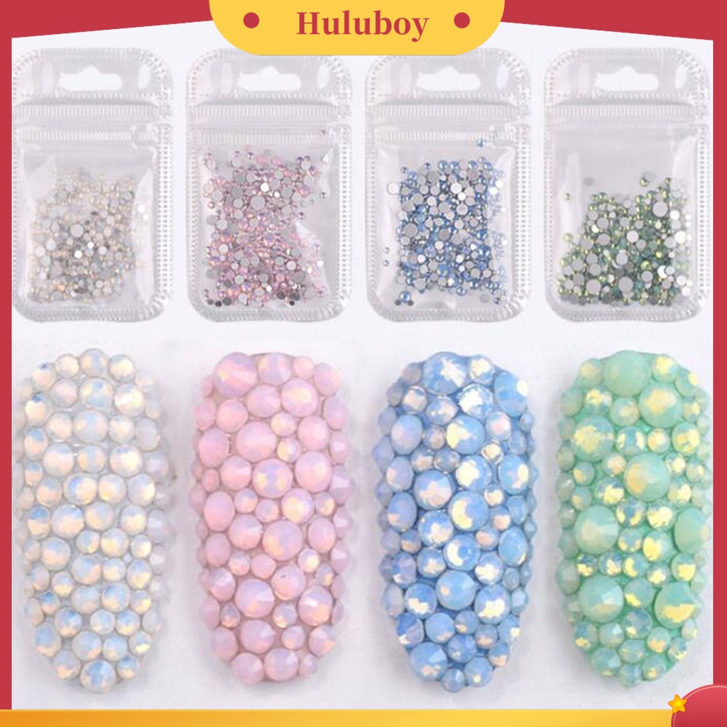 {In Stock} Nail Art Rhinestones Sparkling Pretty Dekorasi Kuku Flat Back Clear Strass Stones Untuk DIY