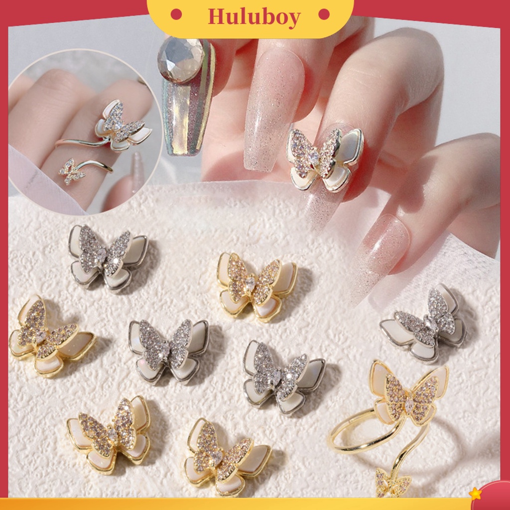 {In Stock} Kuku Berlian Imitasi Lapisan Ganda Indah Tahan Luntur Semua Pertandingan Nail Art Tools Untuk Wanita